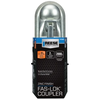 REESE Towpower coupler with zinc finish and trigger latch for 1-7/8 inch ball