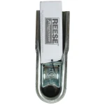 REESE Towpower trailer coupler with zinc finish, 1-7/8 inch ball size fitted on a 2-inch channel, ensures secure attachment.