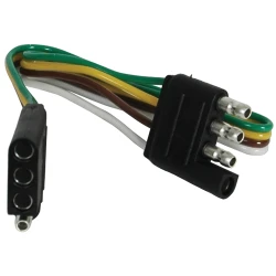 Reese 4 Way Flat Extension Wiring Harness 12 Inch Plug and Lead 74687