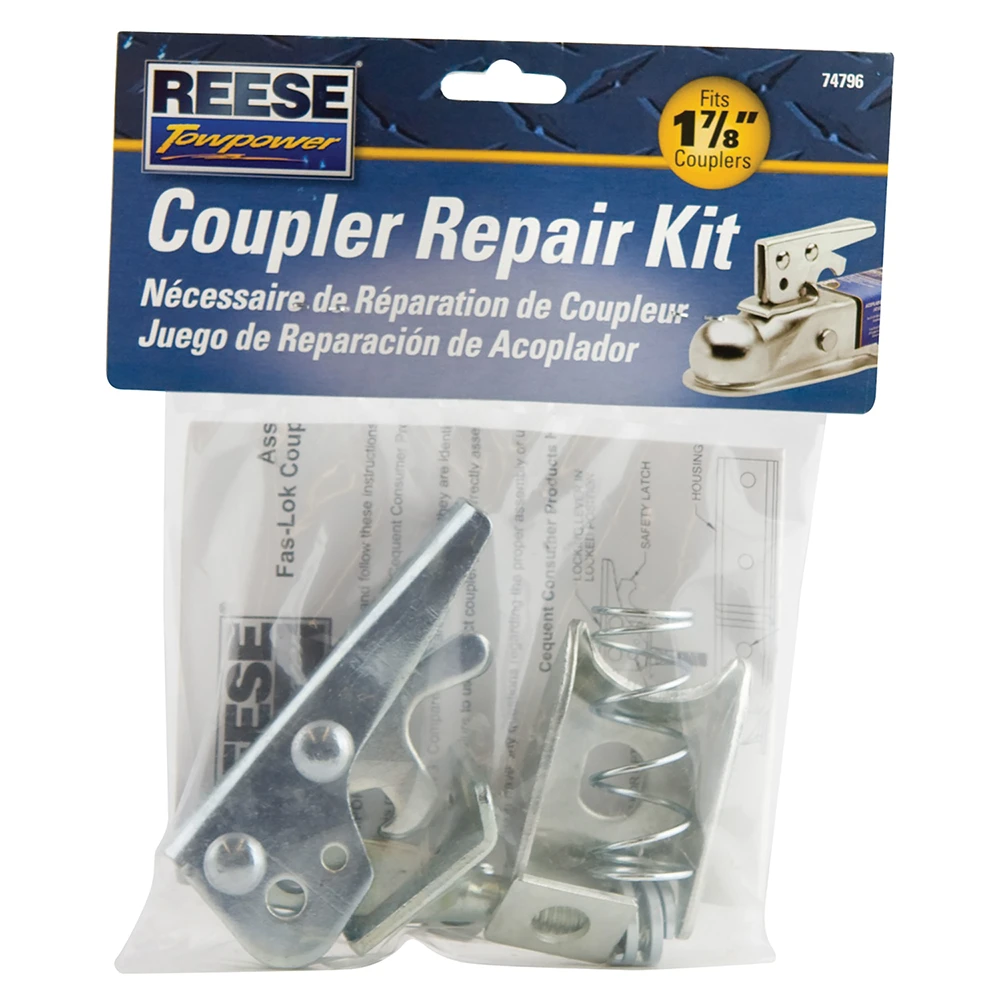 REESE Towpower coupler repair kit with handle and zinc finish for Class I trailers