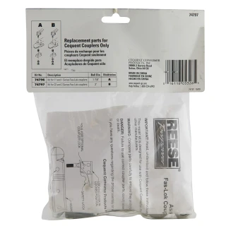 REESE Towpower coupler repair kit with handle and zinc finish for class II trailers