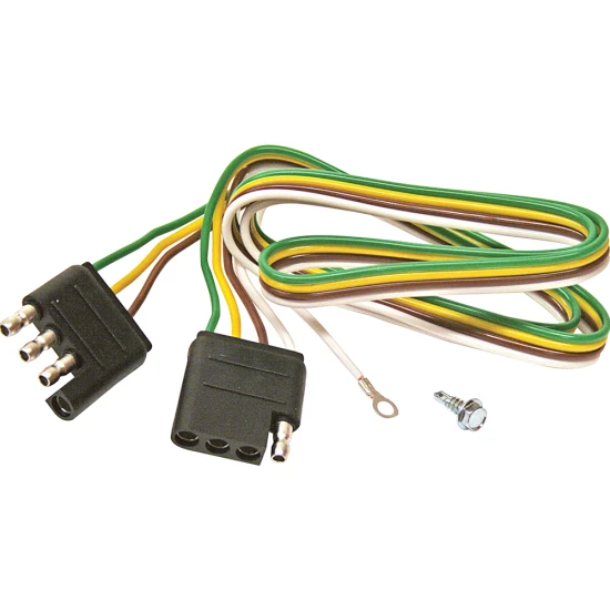 REESE Towpower towing connector with 4-way flat plug and 18 gauge bonded wire for trailer lighting
