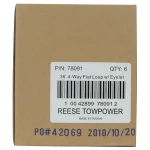 REESE Towpower towing connector with 4-way flat plug and 18 gauge bonded wire for trailer lighting