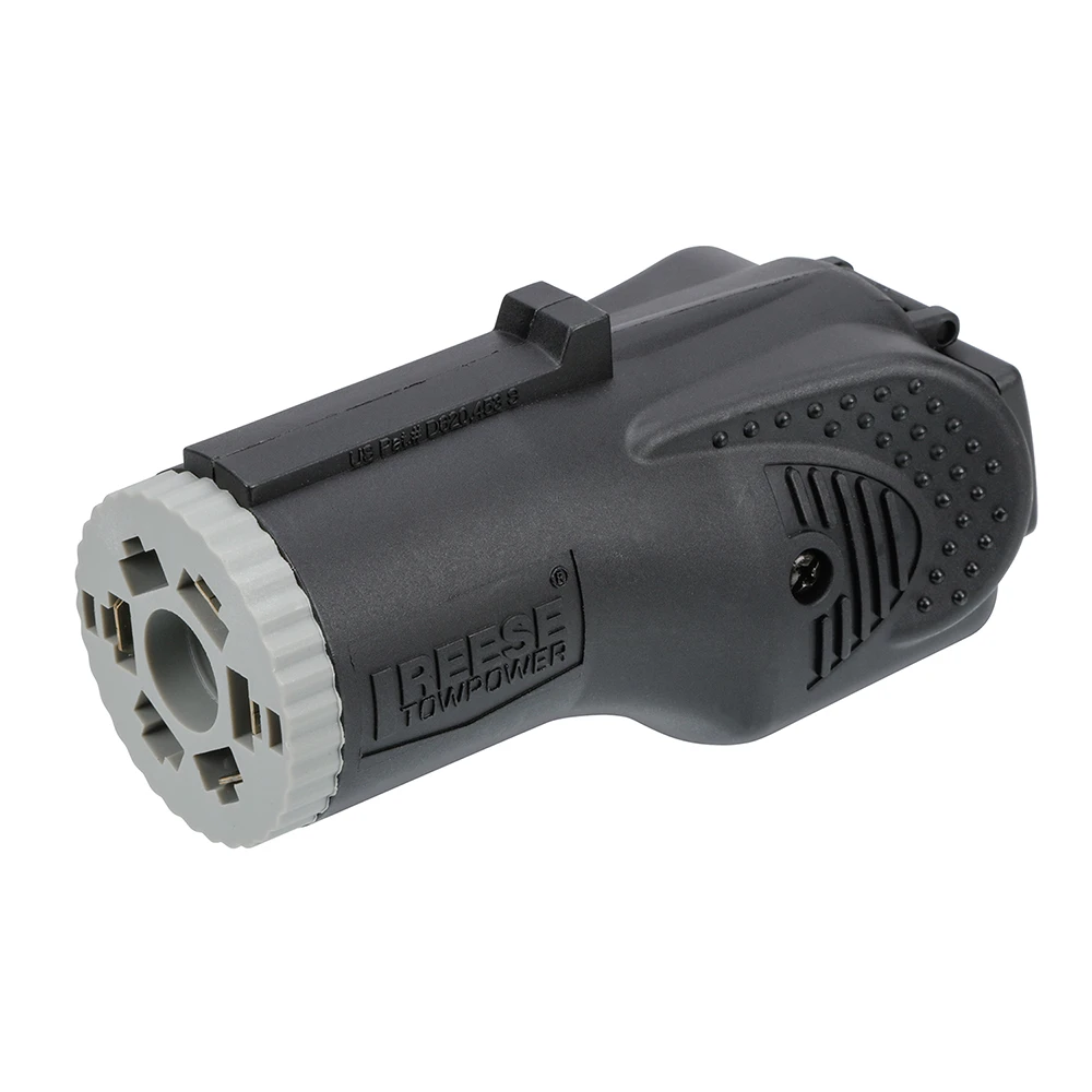 REESE Towpower electrical adapter with LED circuit tester for 7-way to 4-way conversion.