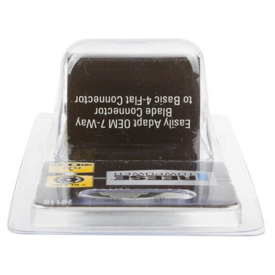 REESE Towpower electrical adapter with LED circuit tester for 7-way to 4-way conversion.