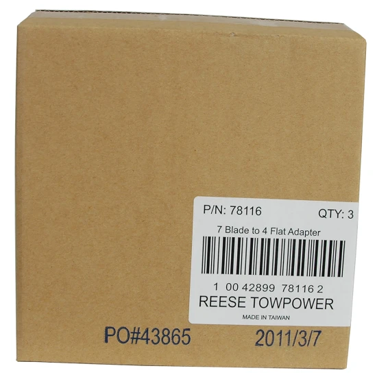 REESE Towpower electrical adapter with LED circuit tester for 7-way to 4-way conversion.