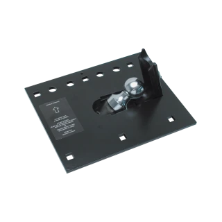 REESE fold-down gooseneck hitch, allows unrestricted truck bed use, ideal for gooseneck trailers, with chrome ball and safety features