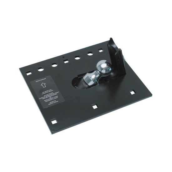 REESE fold-down gooseneck hitch, allows unrestricted truck bed use, ideal for gooseneck trailers, with chrome ball and safety features