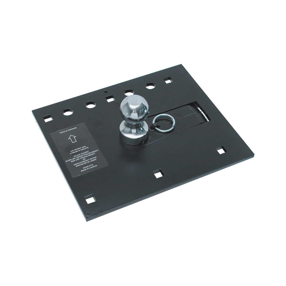 REESE fold-down gooseneck hitch, allows unrestricted truck bed use, ideal for gooseneck trailers, with chrome ball and safety features