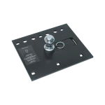 REESE fold-down gooseneck hitch, allows unrestricted truck bed use, ideal for gooseneck trailers, with chrome ball and safety features