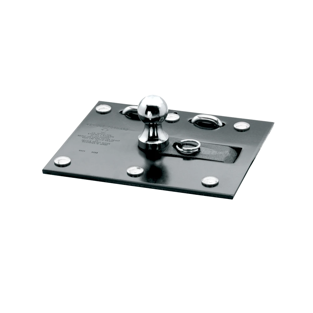 REESE fold-down gooseneck hitch, allows unrestricted truck bed use, ideal for gooseneck trailers, with chrome ball and safety features