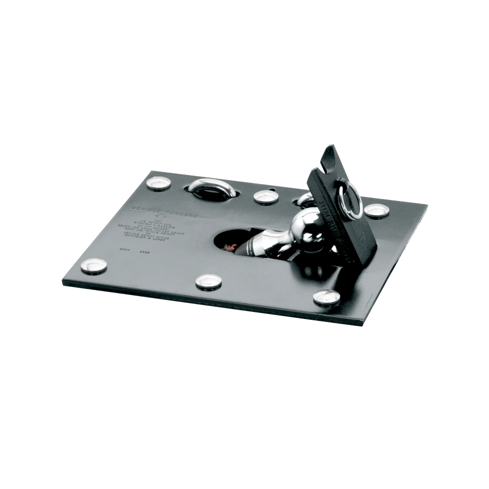 REESE fold-down gooseneck hitch, allows unrestricted truck bed use, ideal for gooseneck trailers, with chrome ball and safety features