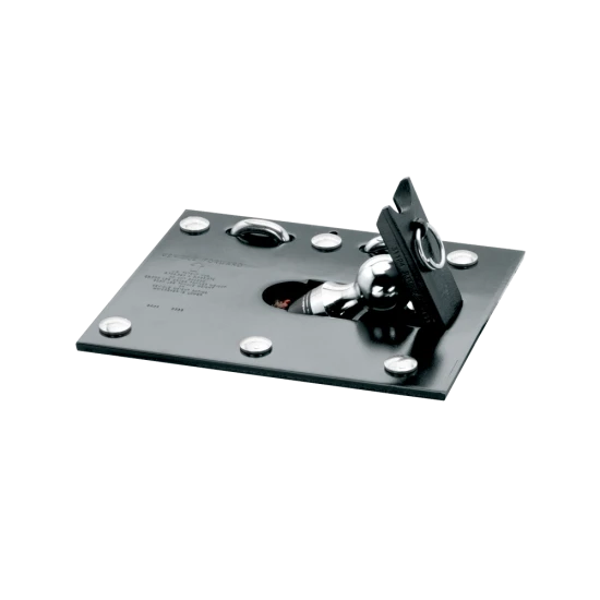 REESE fold-down gooseneck hitch, allows unrestricted truck bed use, ideal for gooseneck trailers, with chrome ball and safety features