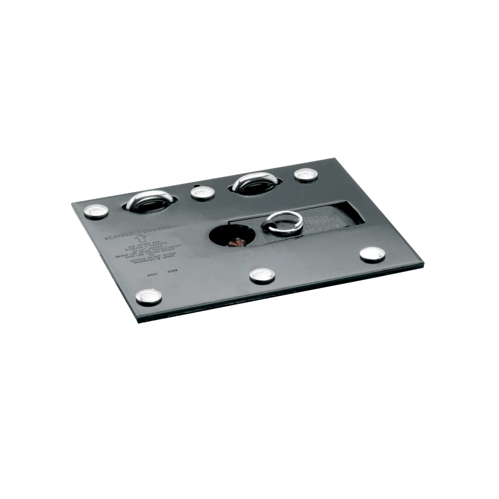 REESE fold-down gooseneck hitch, allows unrestricted truck bed use, ideal for gooseneck trailers, with chrome ball and safety features