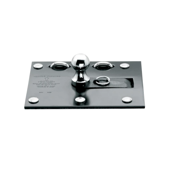 REESE fold-down gooseneck hitch, allows unrestricted truck bed use, ideal for gooseneck trailers, with chrome ball and safety features