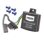 REESE Towpower Tail Light Converter with 4-Flat Connector REESE Towpower tail light converter, universal fit, with 4-Flat connector and dust cover