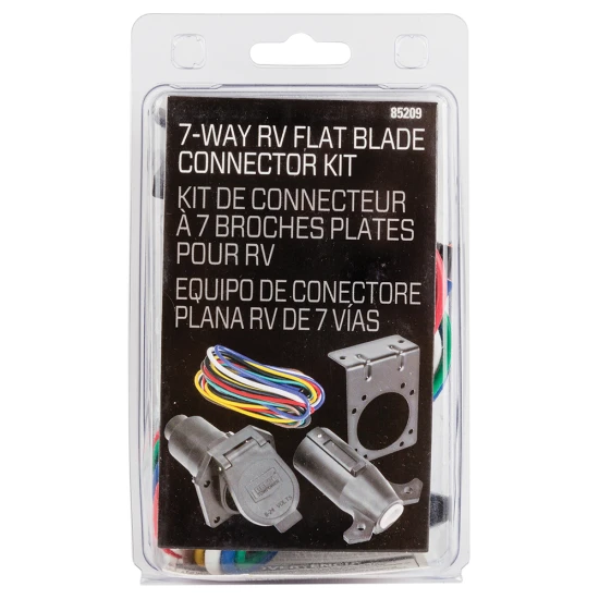 REESE Towpower 7-way RV flat blade connector kit with vehicle and trailer ends