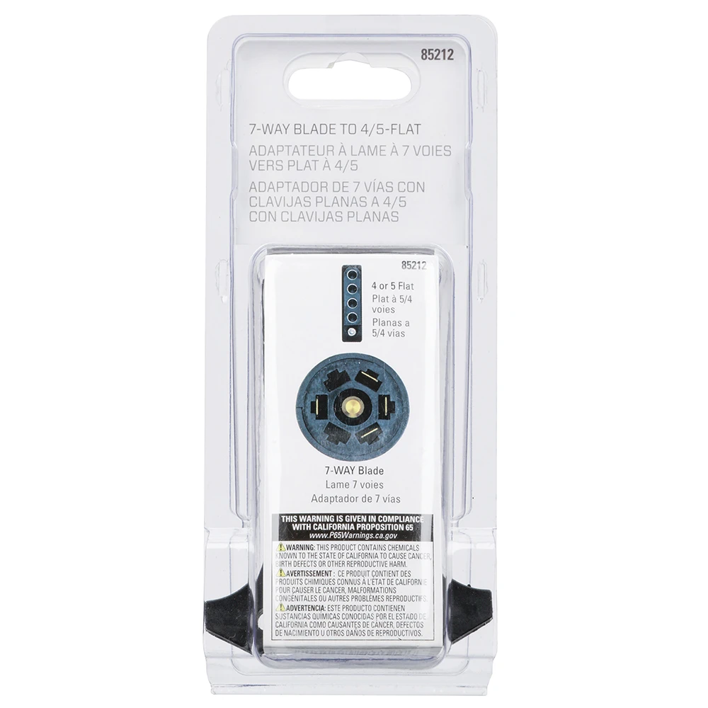 REESE Towpower adapter for connecting 4 or 5-way flat trailer plugs to 7-way receptacles