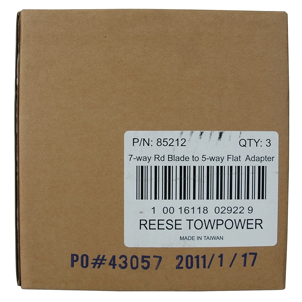 REESE Towpower adapter for connecting 4 or 5-way flat trailer plugs to 7-way receptacles