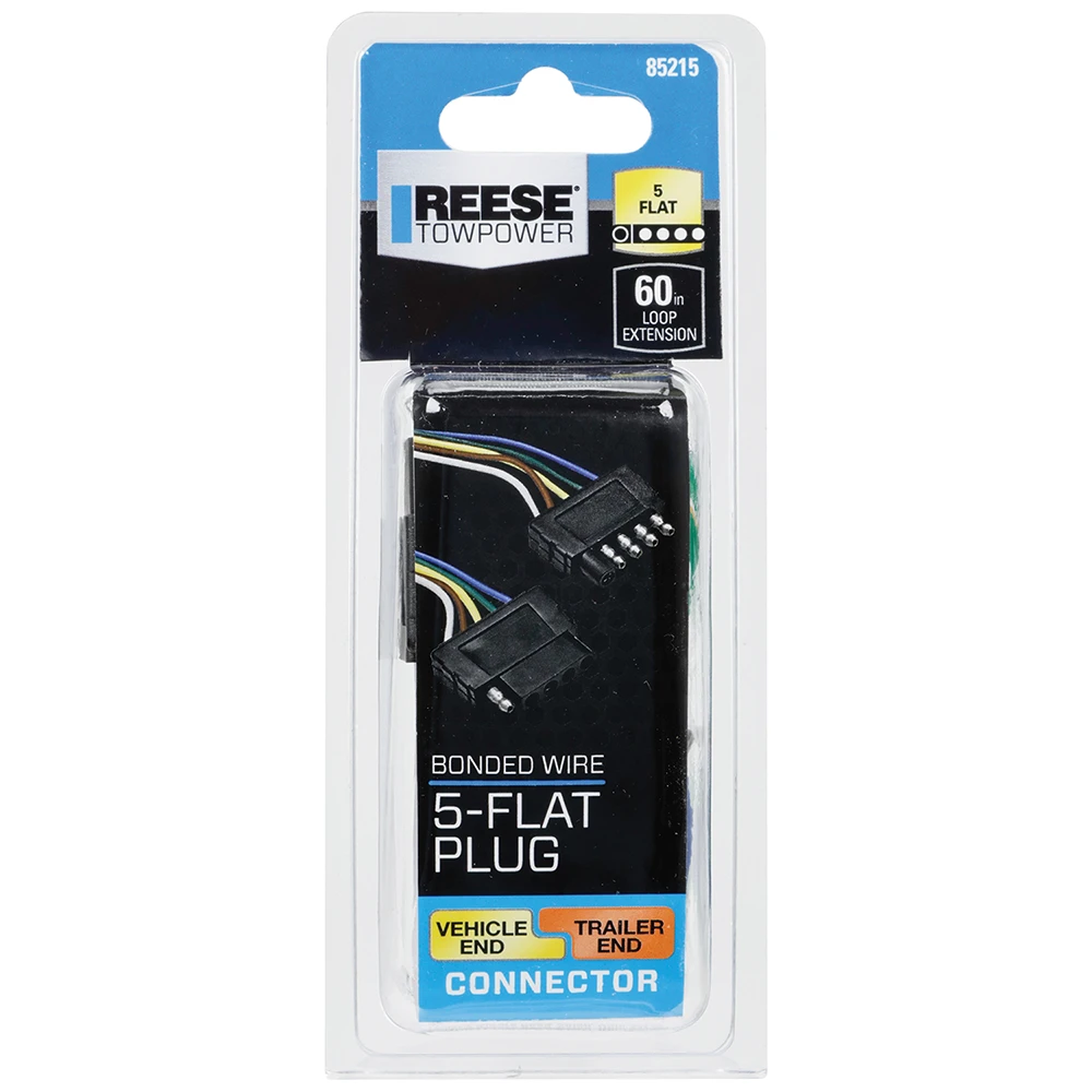 REESE Towpower 5-Way Flat Connector for Backup Lights and Surge Brake