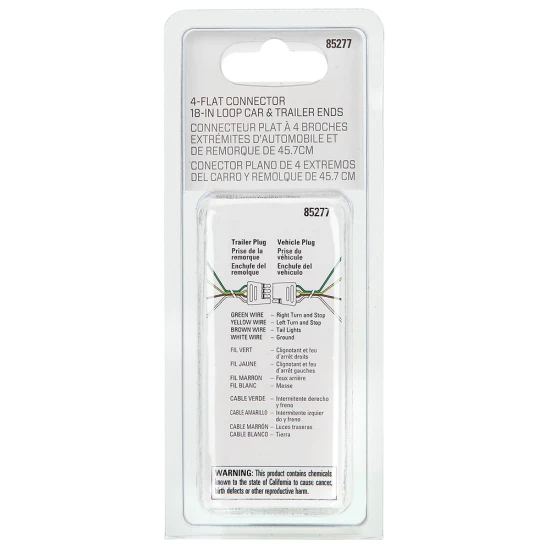 REESE Towpower 4-way flat wiring kit with 18-inch wire and splice connectors