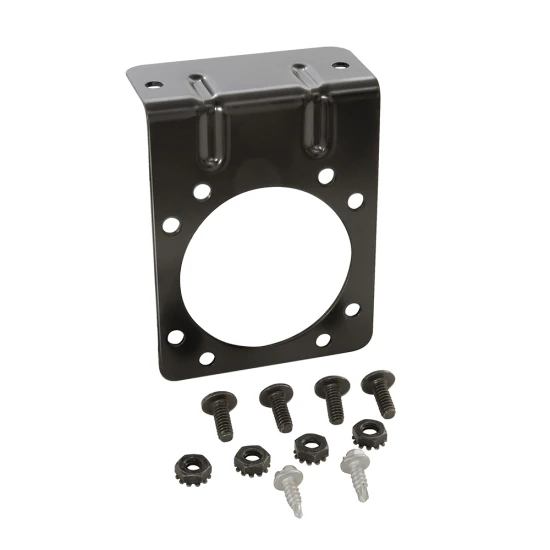 REESE Towpower mounting bracket kit for 7-way connector, includes screws and durable construction.