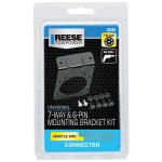 REESE Towpower mounting bracket kit for 7-way connector, includes screws and durable construction.