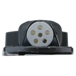 REESE Towpower towing adapter converting 6-Pin round to 4-Flat connector with LED circuit tester