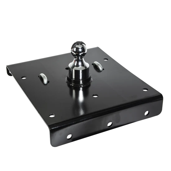 Gooseneck trailer hitch with high strength chrome plated ball, suitable for standard suspensions.