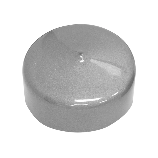 Chrome-plated steel dust caps for trailer wheel bearings, maintaining pressure