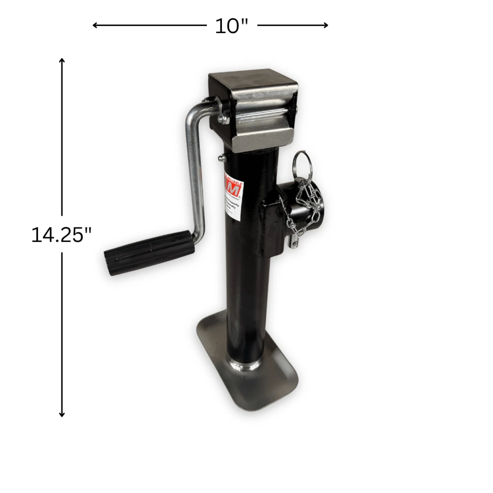 RAM Pipe Mount Swivel Trailer Jack TJP-2001S-B black sidewind 2000 lb lift