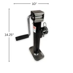 RAM Pipe Mount Swivel Trailer Jack TJP-2001S-B black sidewind 2000 lb lift