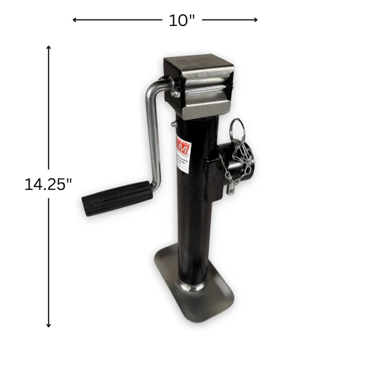 RAM Pipe Mount Swivel Trailer Jack TJP-2001S-B black sidewind 2000 lb lift