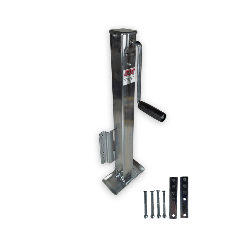RAM Bolt-On Marine Swivel Trailer Jack 15 Inch Travel Drop Leg Zinc MJSQ-2500B