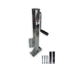 RAM Bolt-On Marine Swivel Trailer Jack, 15 Inch Travel Drop Leg, Zinc, 2,500 lb