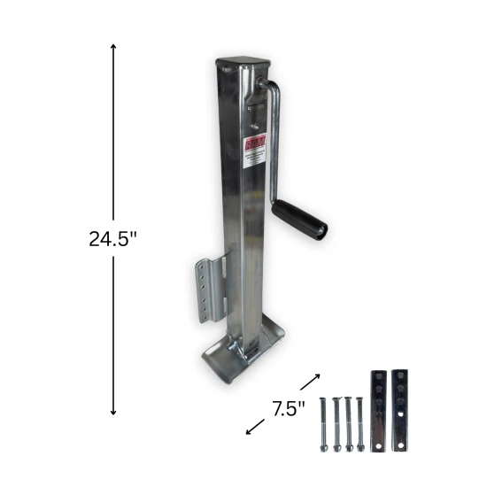 RAM Bolt-On Marine Swivel Trailer Jack 15 Inch Travel Drop Leg Zinc MJSQ-2500B