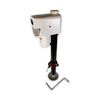 RAM electric A-frame trailer jack white 3500 lb 18 inch travel EJ-3520-WBX