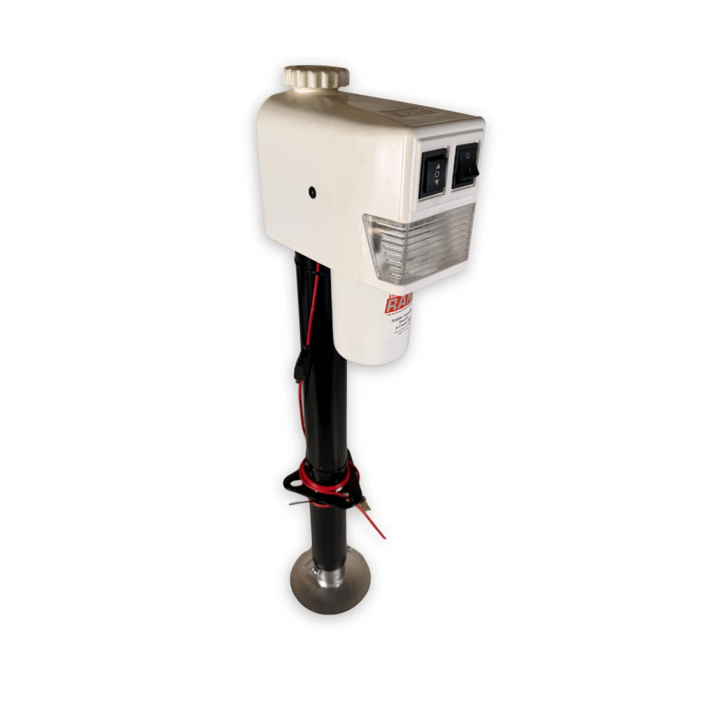 RAM electric A-frame trailer jack white 3500 lb 18 inch travel EJ-3520-WBX