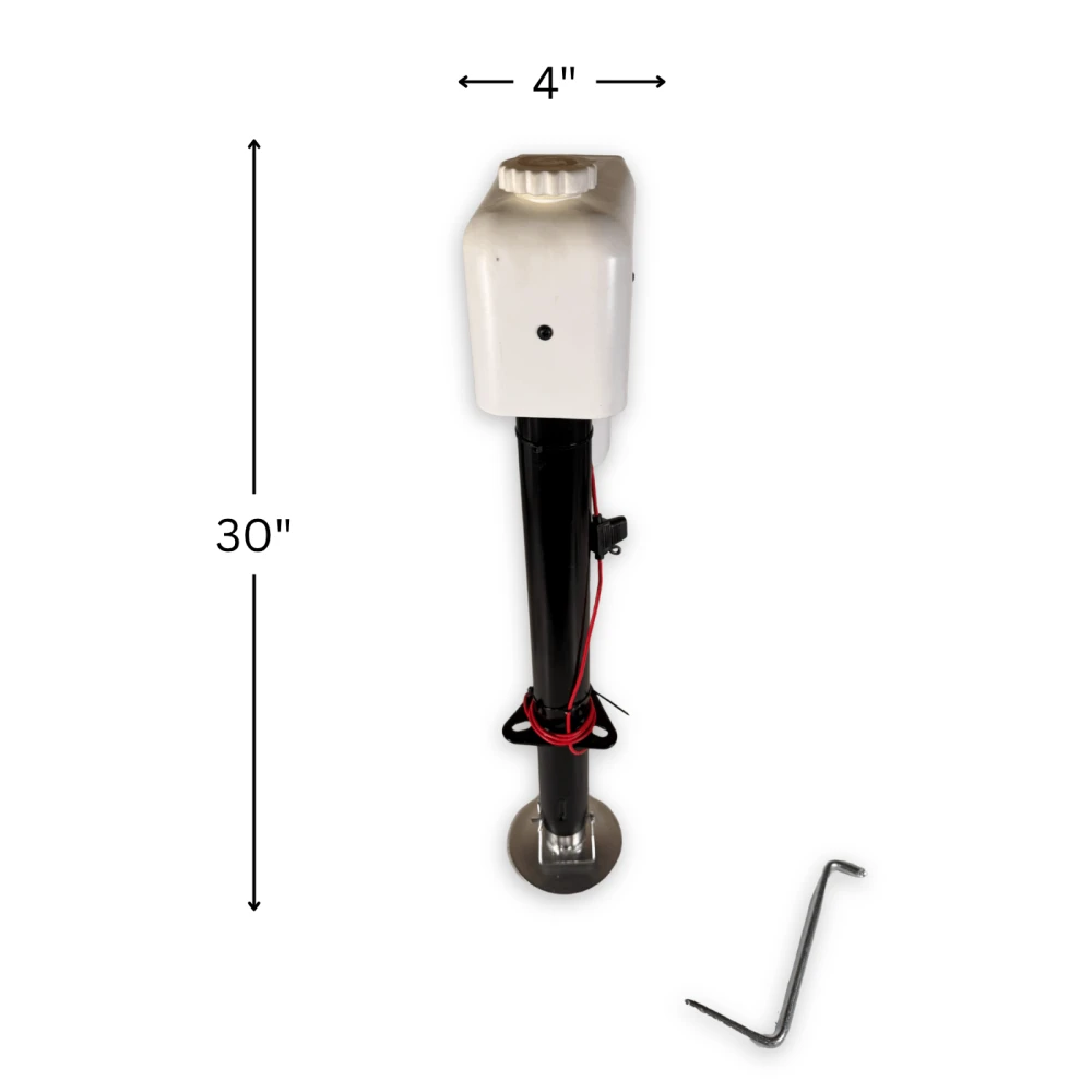 RAM electric A-frame trailer jack white 3500 lb 18 inch travel EJ-3520-WBX