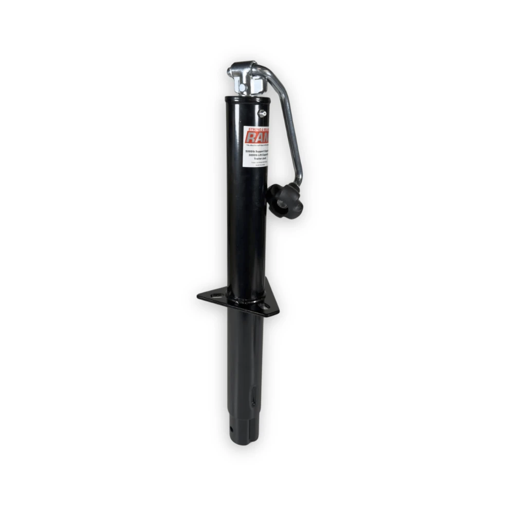RAM Round A-Frame Trailer Jack Topwind 5000 lb Black TJA-5000T-B