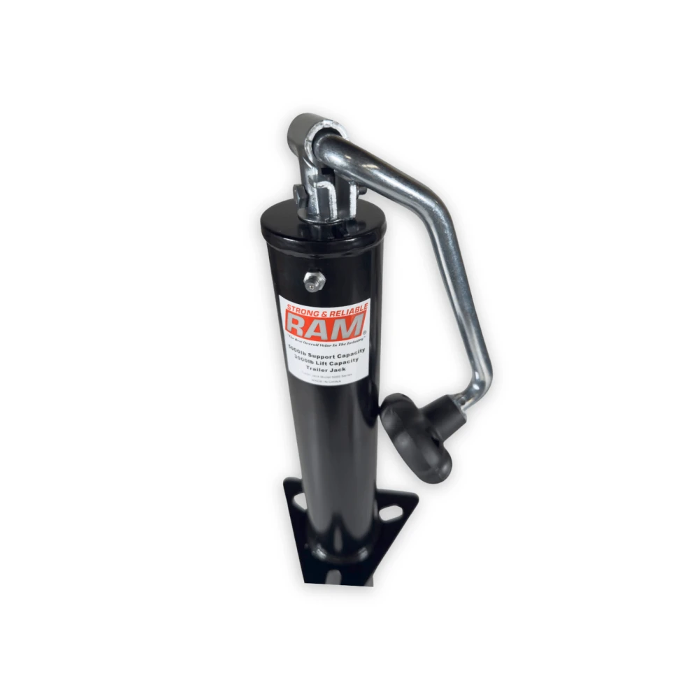 RAM Round A-Frame Trailer Jack Topwind 5000 lb Black TJA-5000T-B