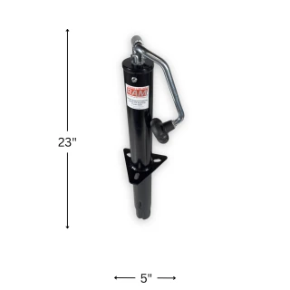 RAM Round A-Frame Trailer Jack Topwind 5000 lb Black TJA-5000T-B