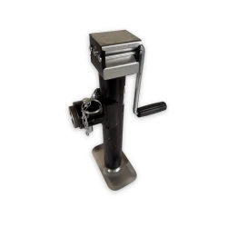 RAM Pipe Mount Swivel Trailer Jack, Sidewind, 5,000 lb Support, 10 Inch Lift, Black, TJP-5001S-B