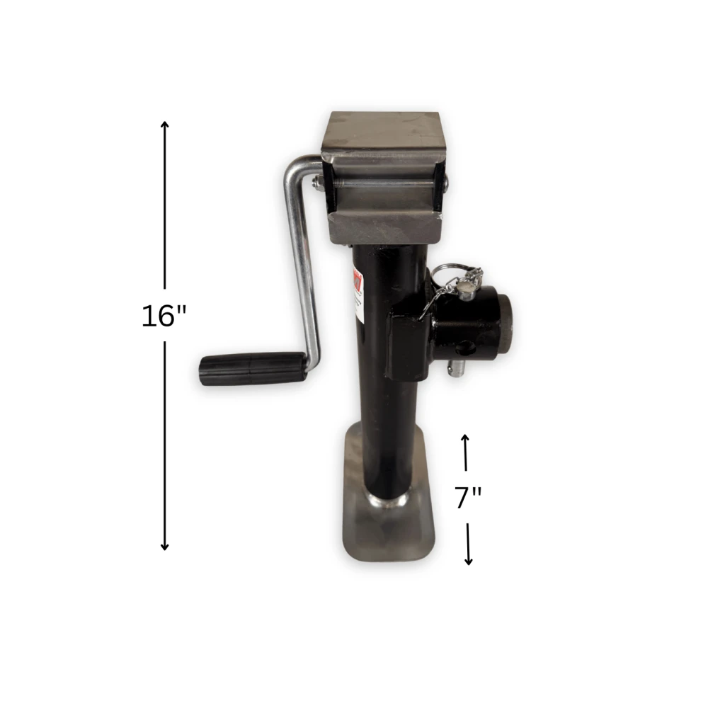 RAM Pipe Mount Swivel Trailer Jack TJP-5001S-B black 5000 lb support 10 inch lift