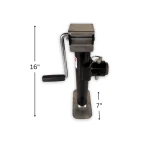 RAM Pipe Mount Swivel Trailer Jack TJP-5001S-B black 5000 lb support 10 inch lift