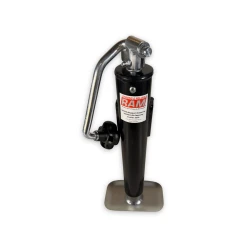 RAM Pipe Mount Swivel Trailer Jack, Topwind, 5,000 lb Support, 10 inch Lift, Black, TJP-5001-B