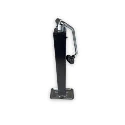 RAM Direct Weld Heavy Duty Square Trailer Jack, 5,000 lb Support, 15 in Travel, Drop Leg, Black, TJD-5000