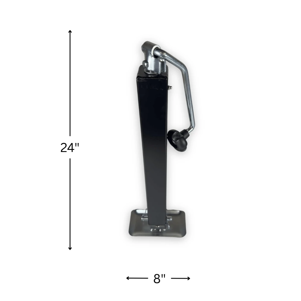 RAM Direct Weld Heavy Duty Square Trailer Jack TJD-5000 black topwind drop leg 5000 lb