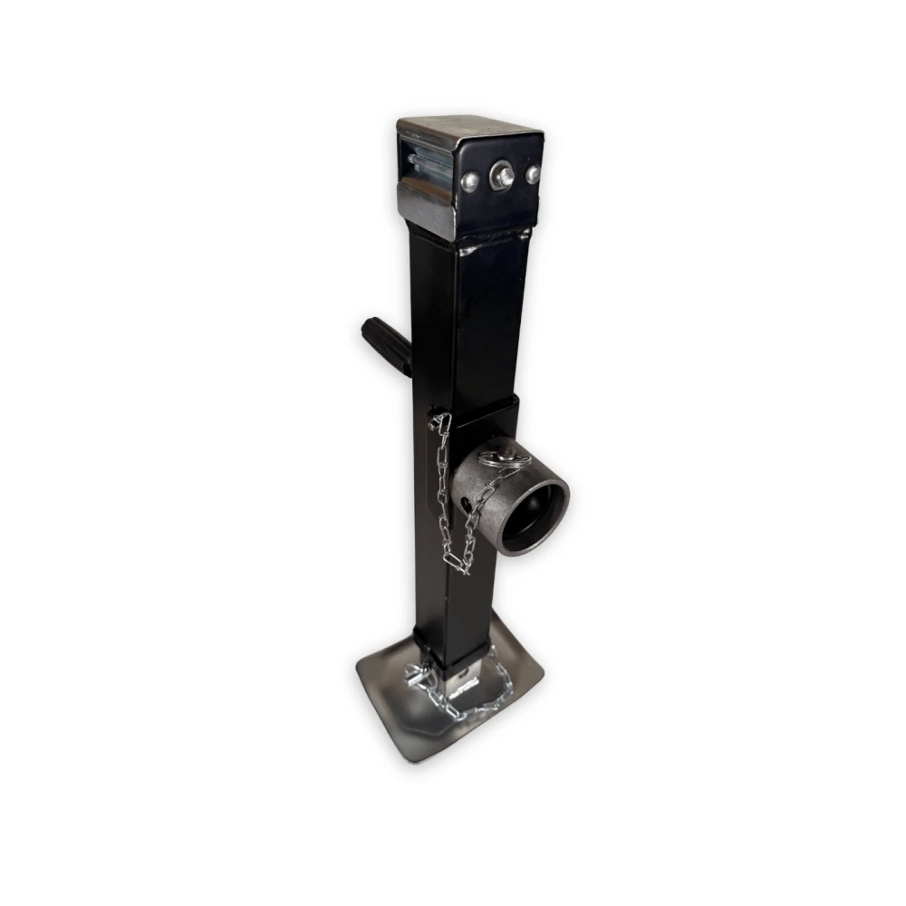 RAM TJDP-7000S-B pipe mount square trailer jack, sidewind, 8000 lb support, 7000 lb lift, black