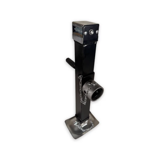 RAM TJDP-7000S-B pipe mount square trailer jack, sidewind, 8000 lb support, 7000 lb lift, black